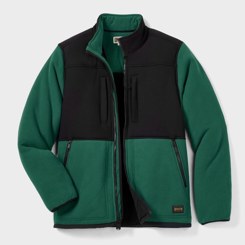 Duluth Trading Co Mens Bear Hide Fleece Jacket In Peninsula Green 2XL New W/Tags